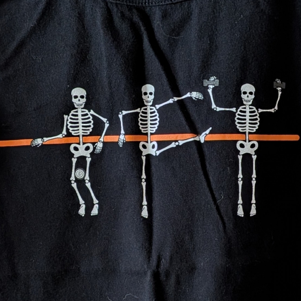 Pure Barre, Black Skeletons Tank Top, Size L - Picture 4 of 4